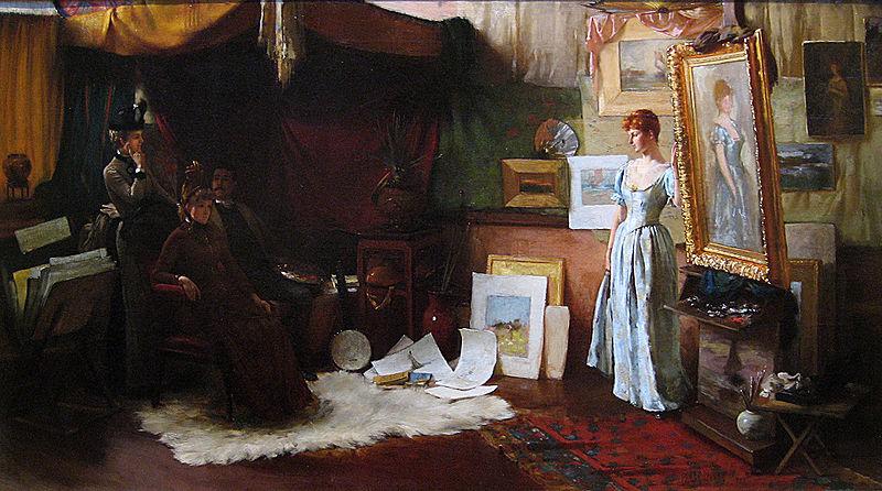 Charles Courtney Curran Fair Critics oil painting image